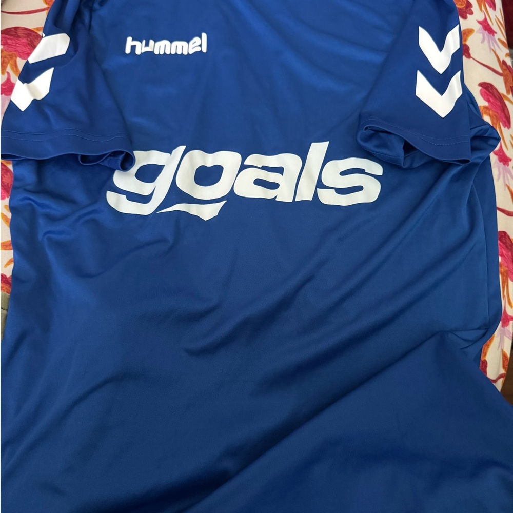 Hummel Blue and White Game Jersey Goals Edition